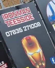 Iron Man Teesside Scrap Man logo