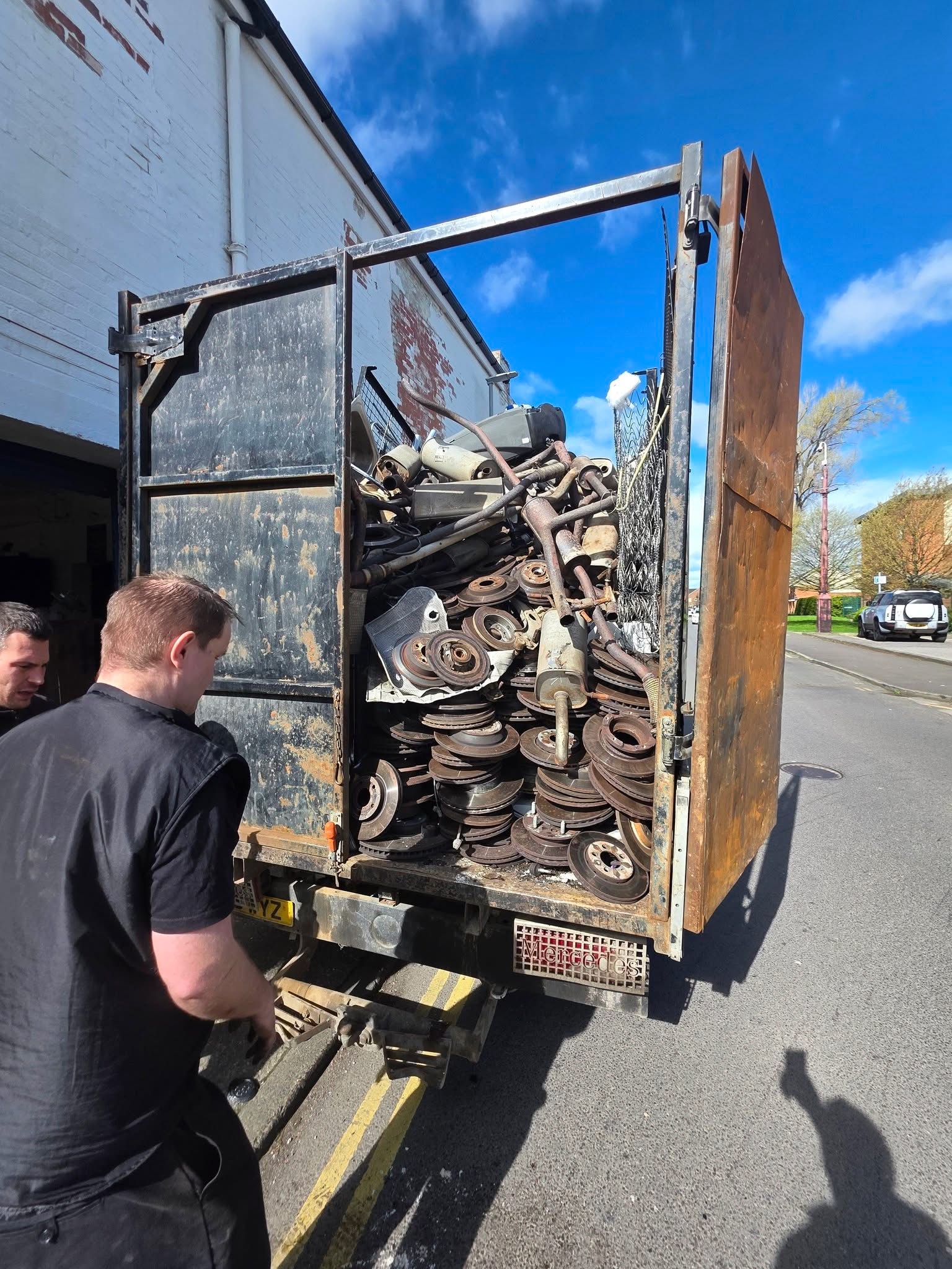 Iron Man Teesside Scrap Man collection truck